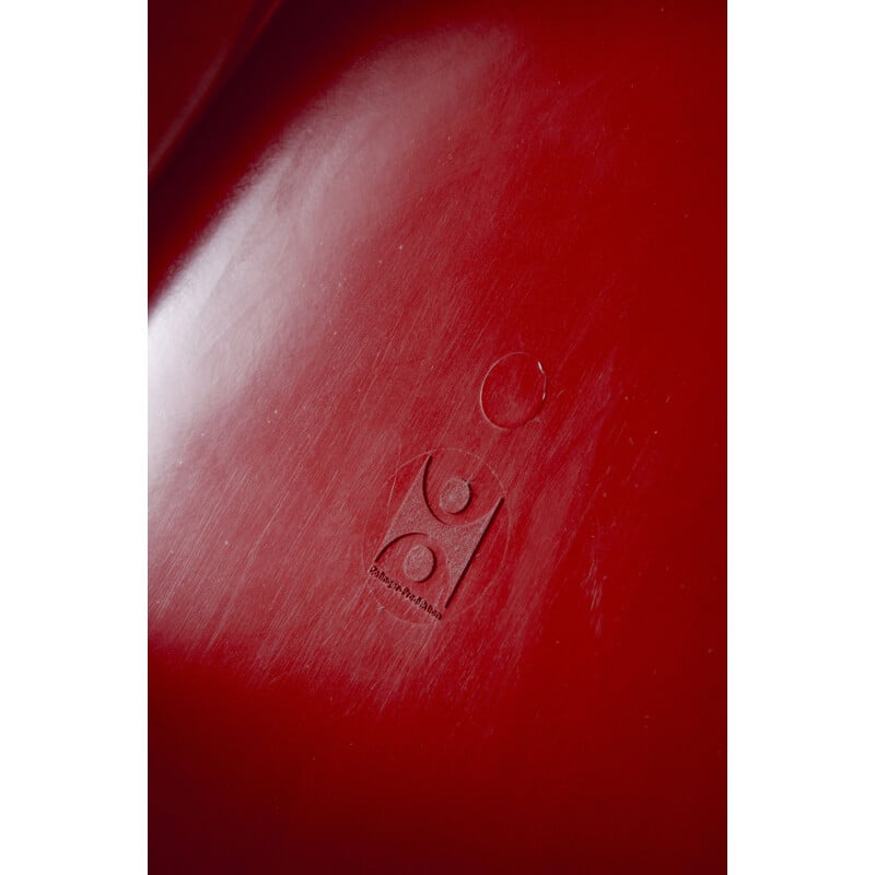 Paire de chaises vintage rouges par Helmut Bätzner pour Bofinger, 1964