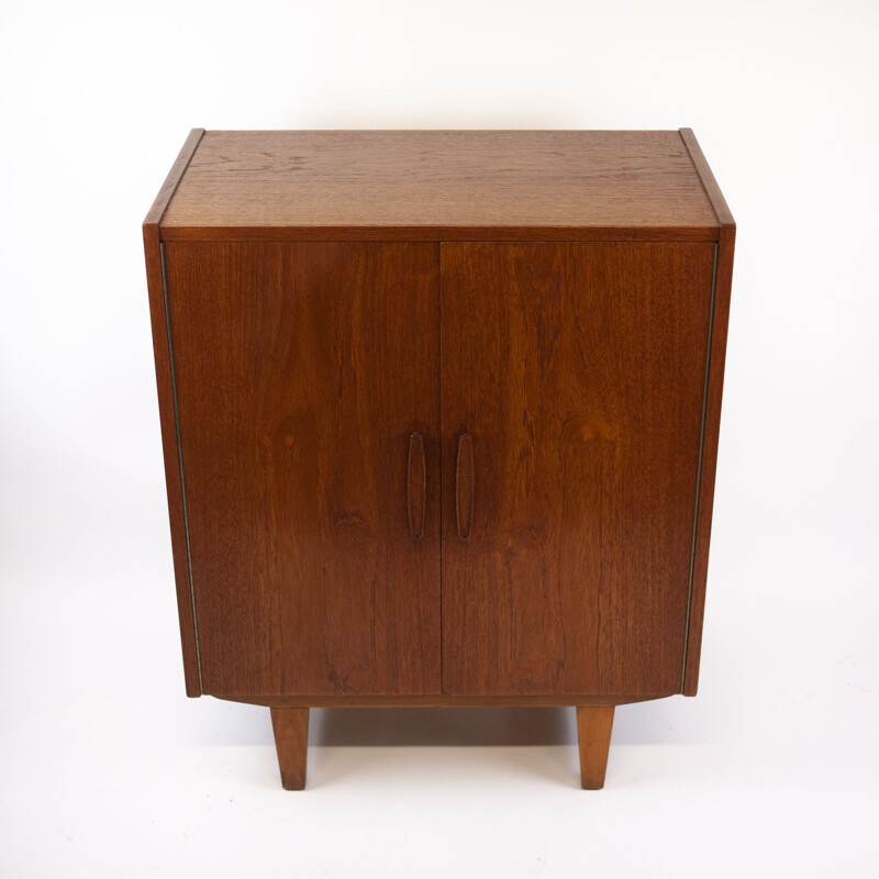 Mid-century teak cabinet with two doors, 1960s