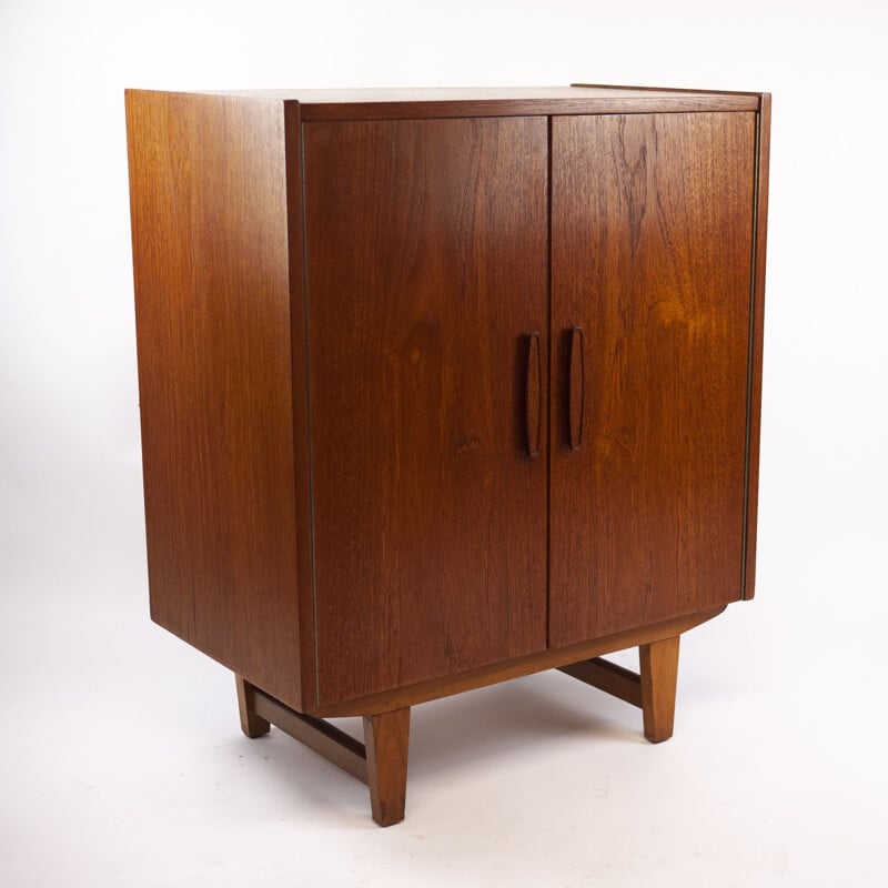 Mid-century teak cabinet with two doors, 1960s