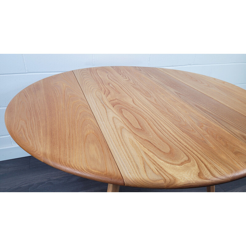 Vintage elmwood dining table by Ercol, 1960s