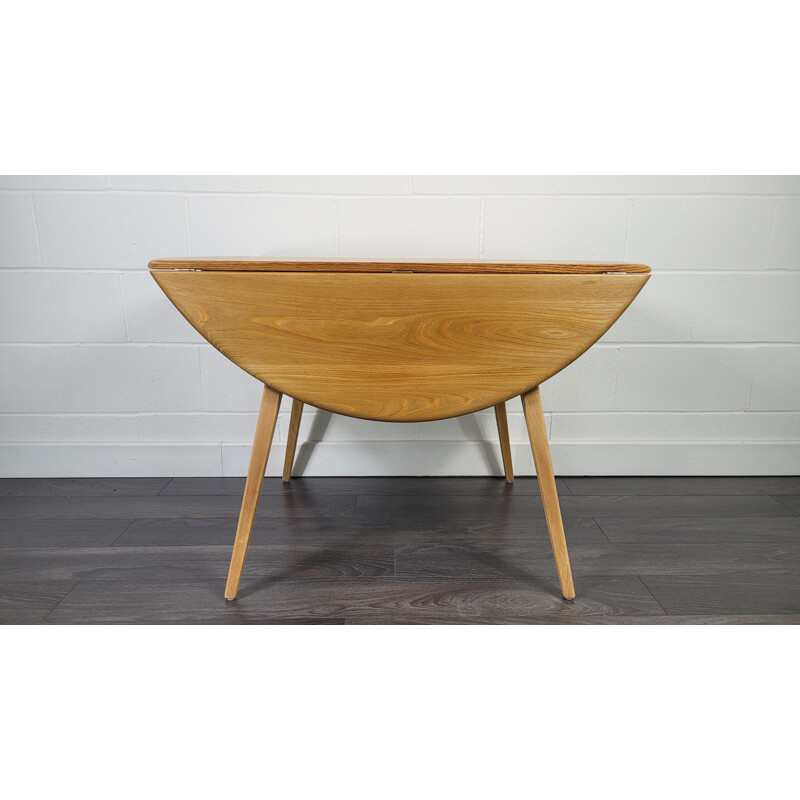 Vintage elmwood dining table by Ercol, 1960s