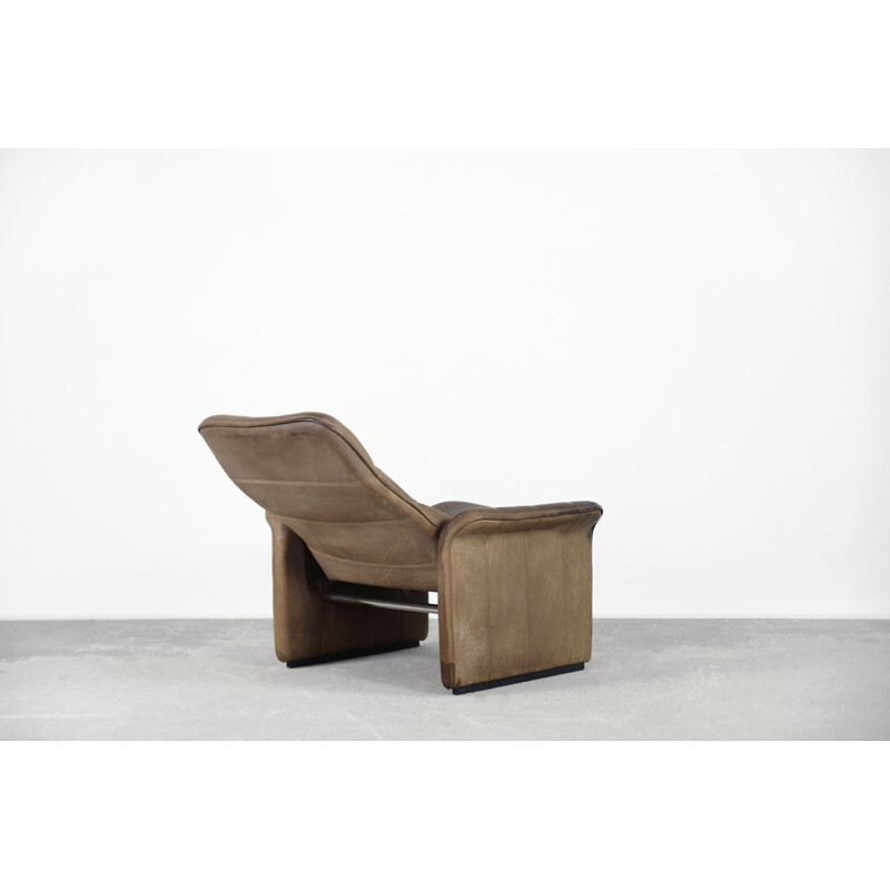 Verstellbarer Vintage-Sessel aus Büffelleder von De Sede, Schweiz 1970