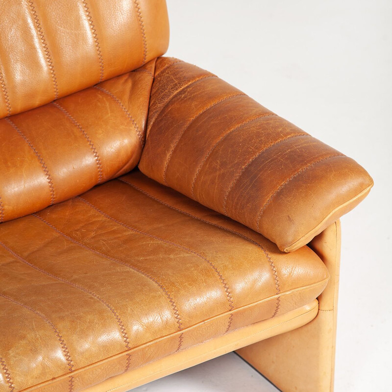Vintage leather sofa by De Sede, Switzerland 1970s