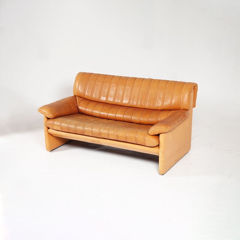 Vintage leather sofa by De Sede, Switzerland 1970s