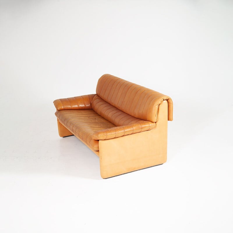 Vintage leather sofa by De Sede, Switzerland 1970s