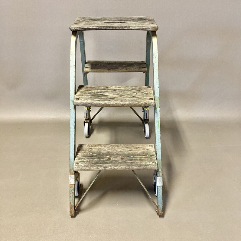 Vintage rolling stepladder, 1950