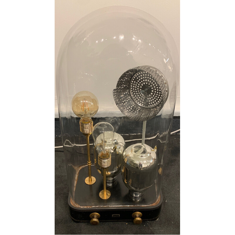 Lámpara de cúpula de cristal vintage