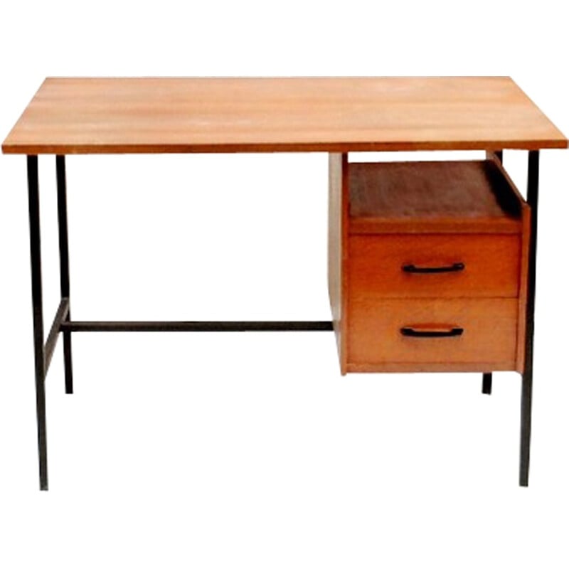 Little desk in wood and metal - 1950s
