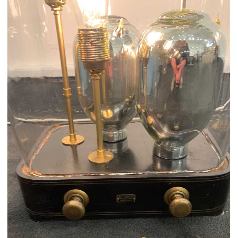 Vintage glazen koepellamp