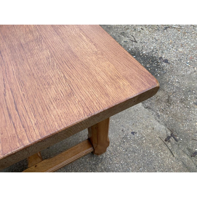 Vintage solid oakwood farm table, 1980