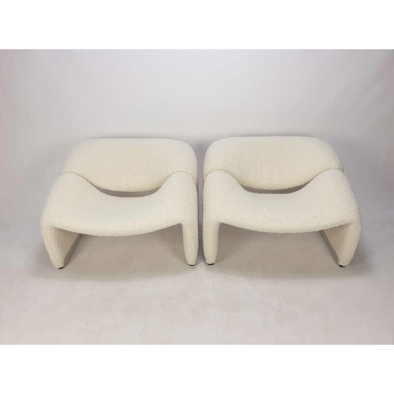 Pair of vintage Groovy armchairs by Pierre Paulin for Artifort, 1980