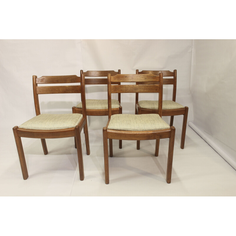 Conjunto de 4 cadeiras de teca vintage da Dyrlund, 1960