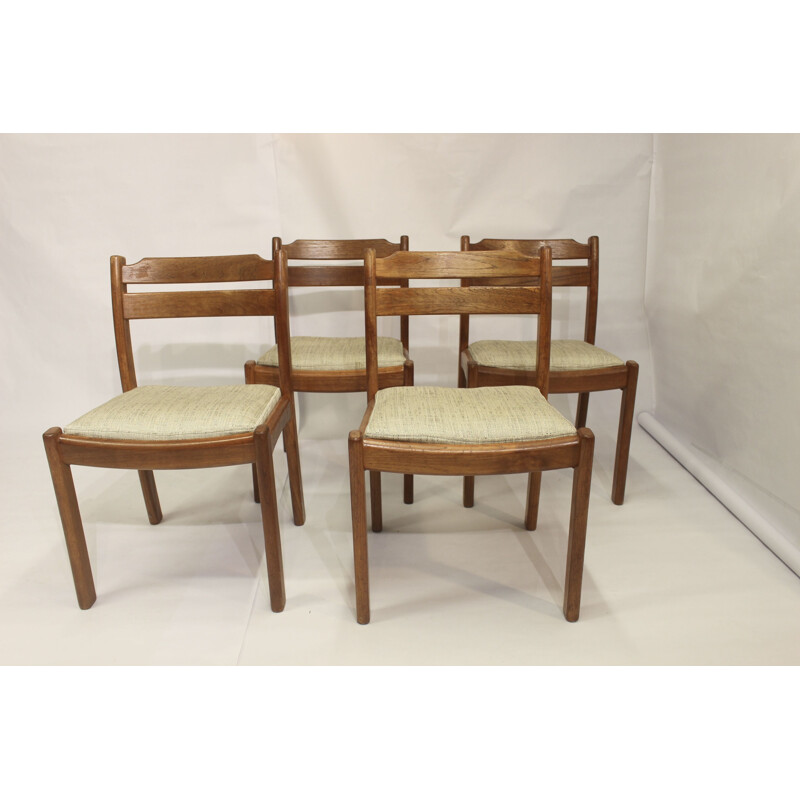 Set of 4 vintage teak chairs by Dyrlund, 1960