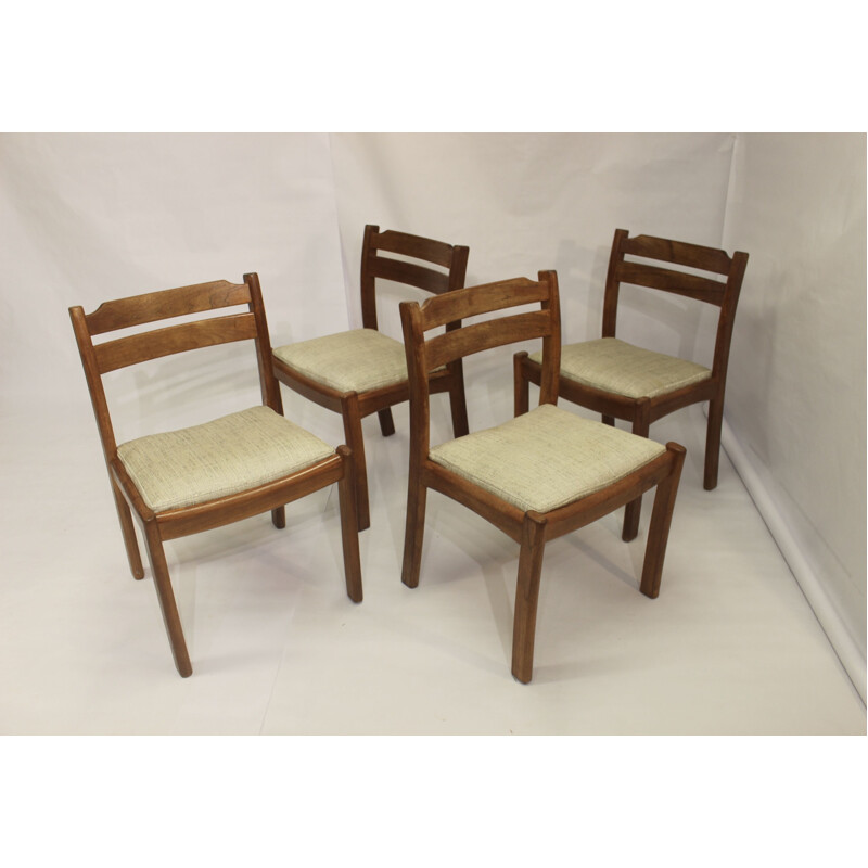 Set of 4 vintage teak chairs by Dyrlund, 1960