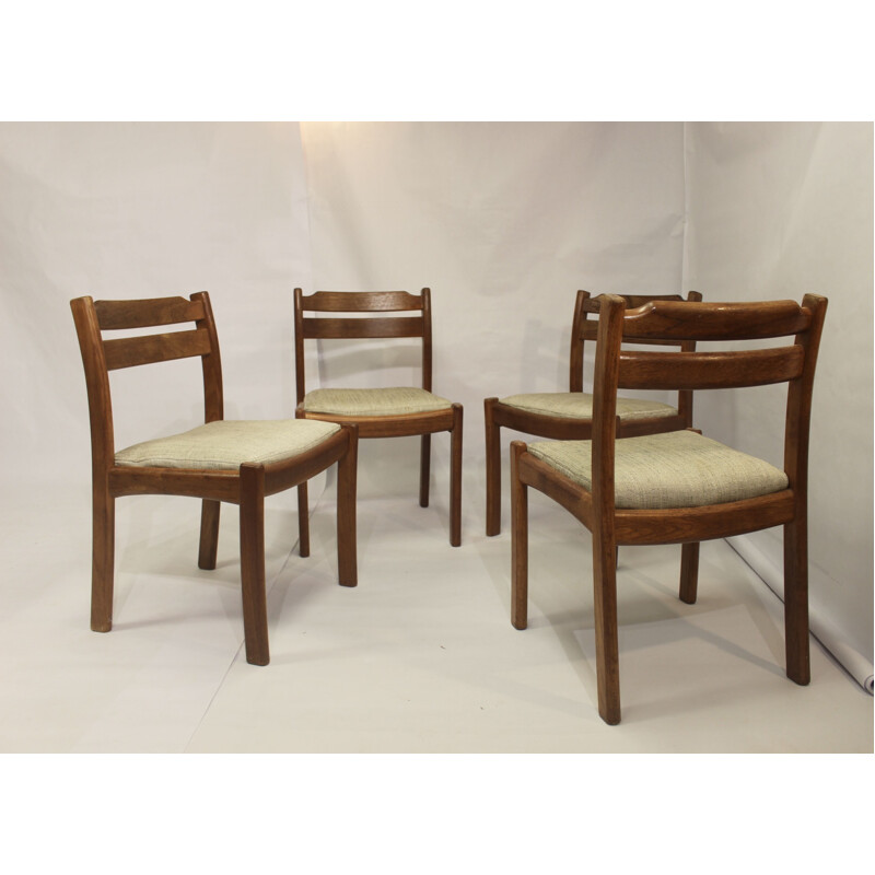 Set of 4 vintage teak chairs by Dyrlund, 1960