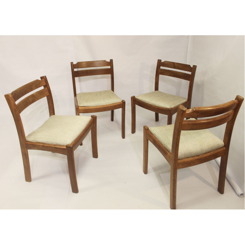 Set of 4 vintage teak chairs by Dyrlund, 1960