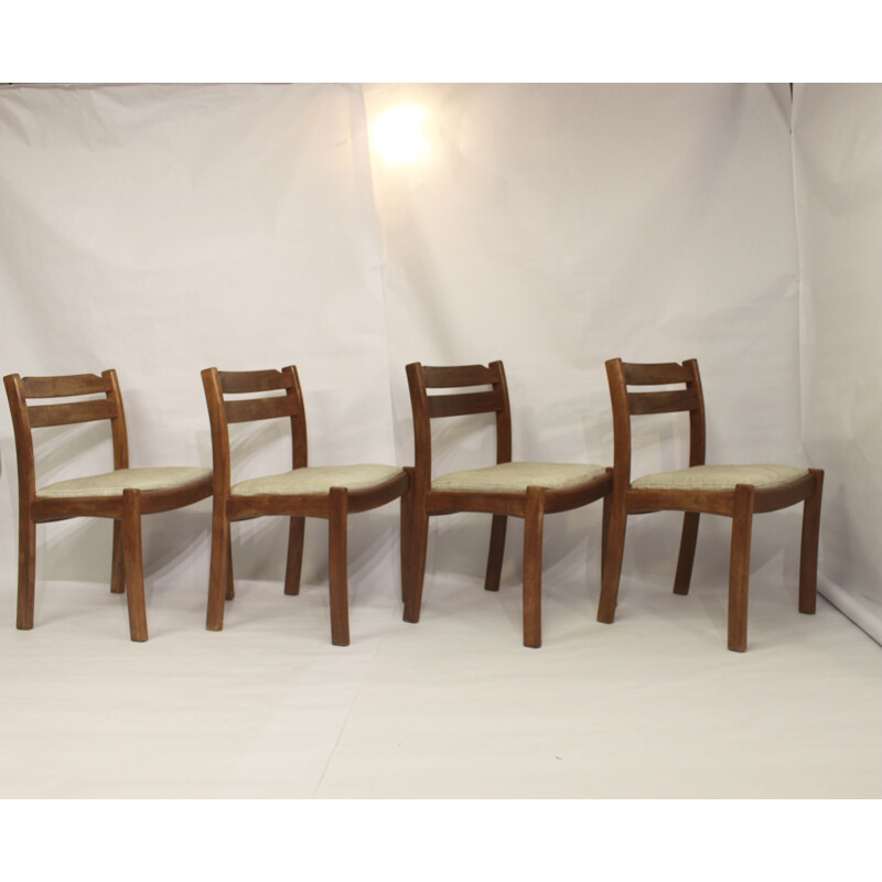 Set of 4 vintage teak chairs by Dyrlund, 1960