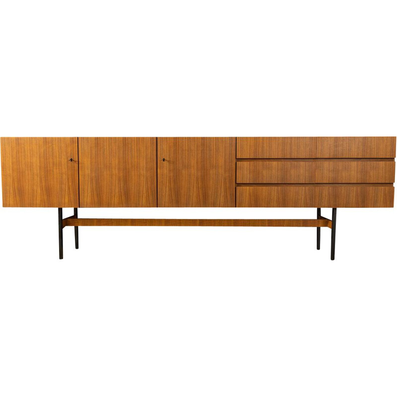 Vintage sideboard in walnut with three doors by Musterring, Germany 1960s