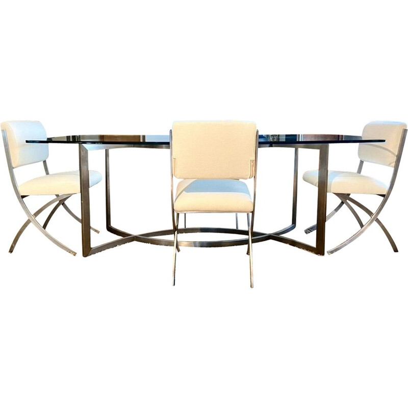 Vintage dining set by Paul Legeard for Dom, 1970