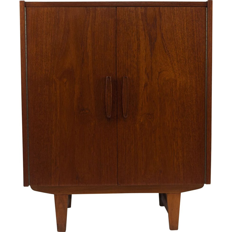 Mid-century teak cabinet with two doors, 1960s