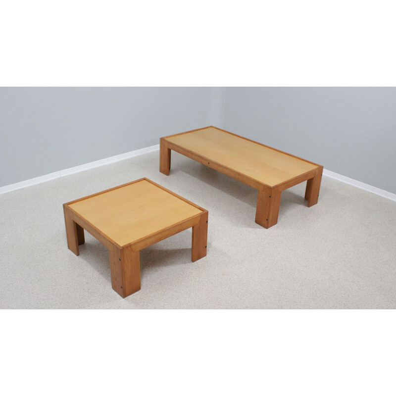 Pair of vintage coffee tables by Afra & Tobia Scarpa for Cassina, 1970s