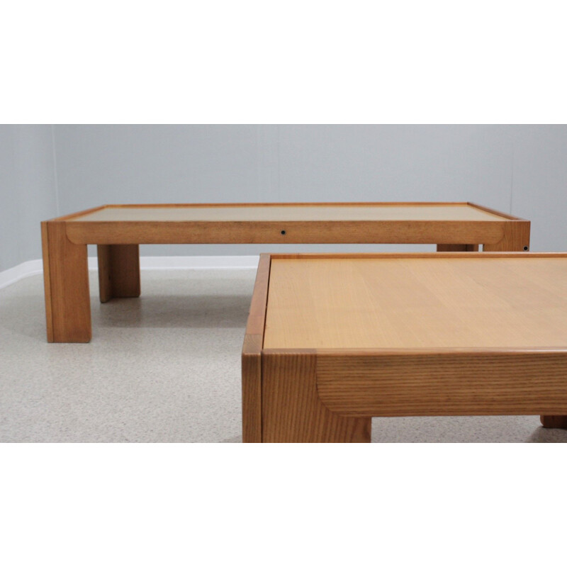 Pair of vintage coffee tables by Afra & Tobia Scarpa for Cassina, 1970s