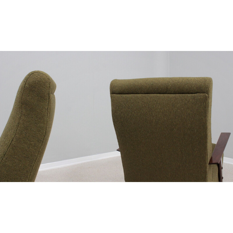 Pair of mid century armchairs by Guglielmo Veronesi, 1950s