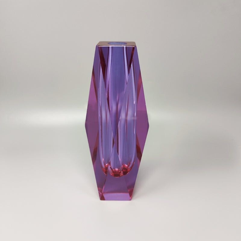 Vintage pink vase by Flavio Poli for Seguso, Italy 1960s