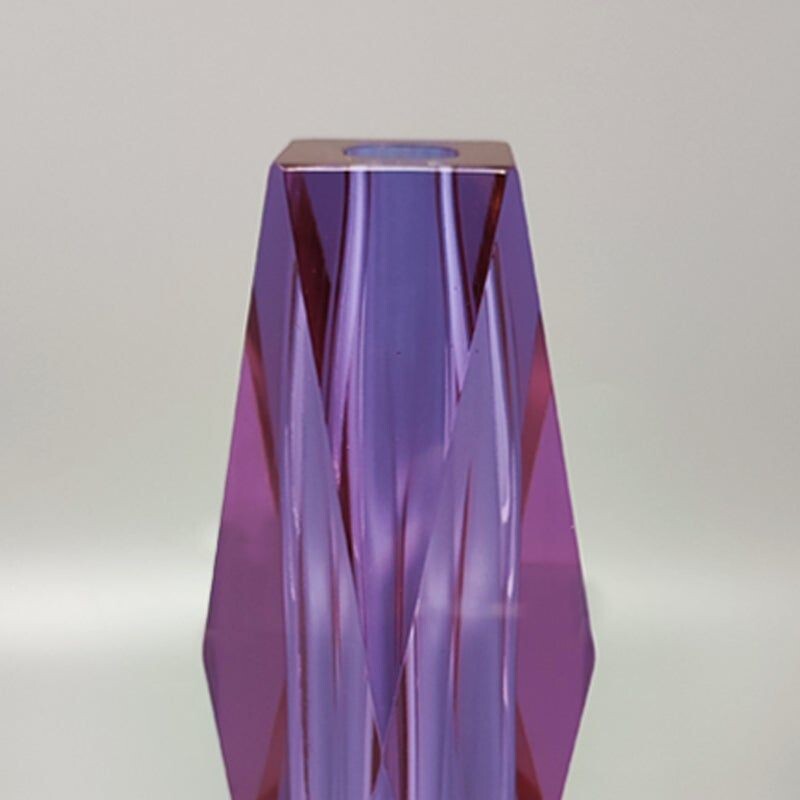 Vase rose vintage de Flavio Poli pour Seguso, Italie 1960