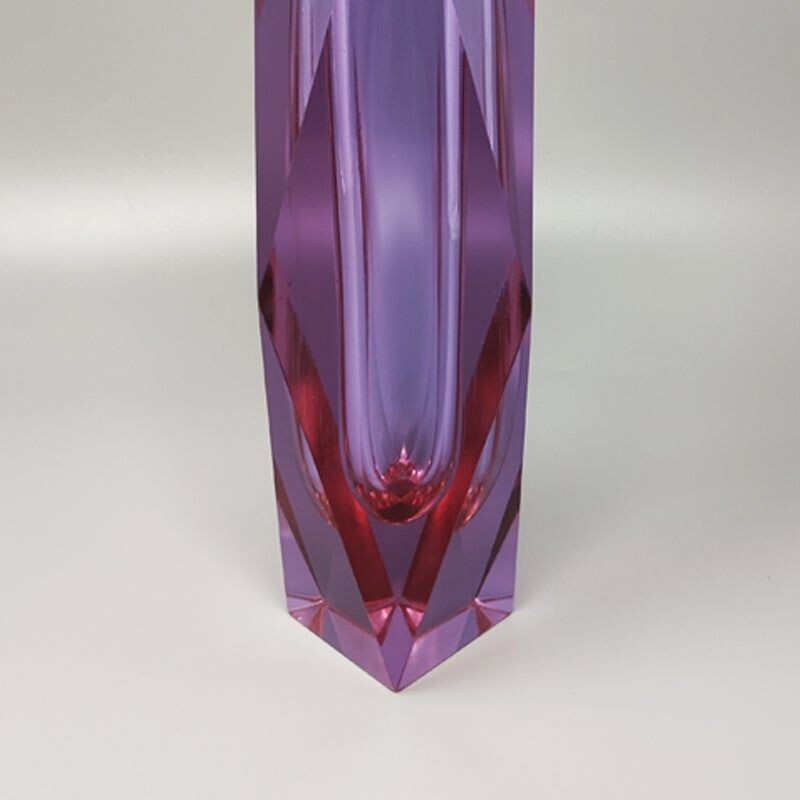 Vintage pink vase by Flavio Poli for Seguso, Italy 1960s