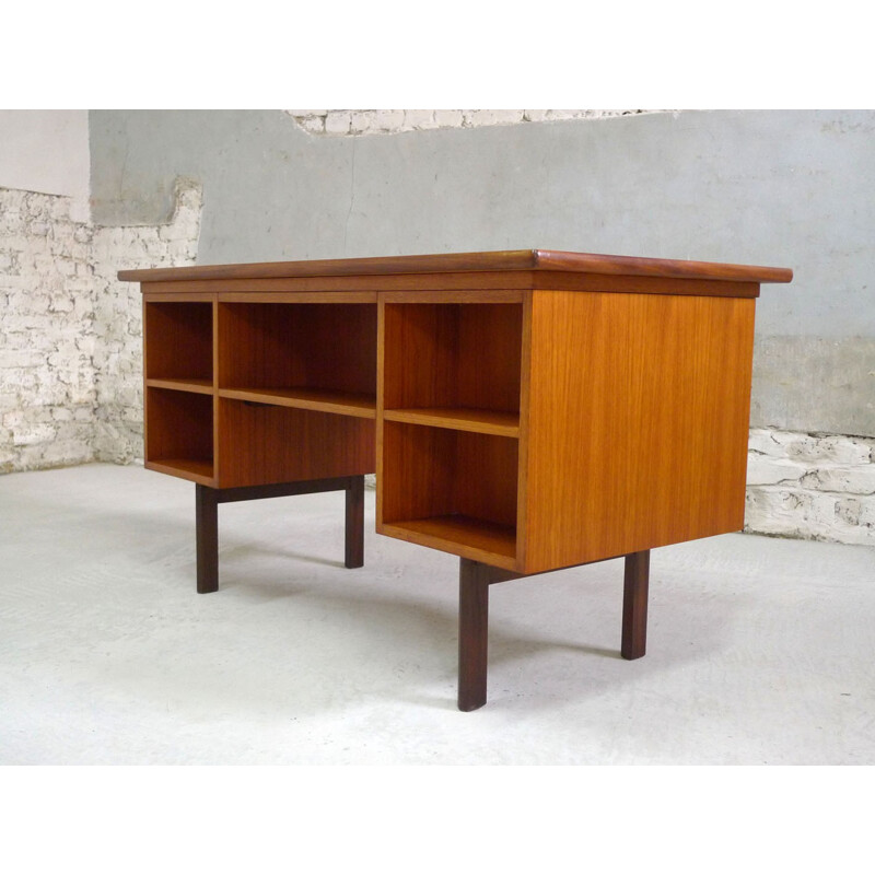 Mid century desk in teak with drawers - 1960s