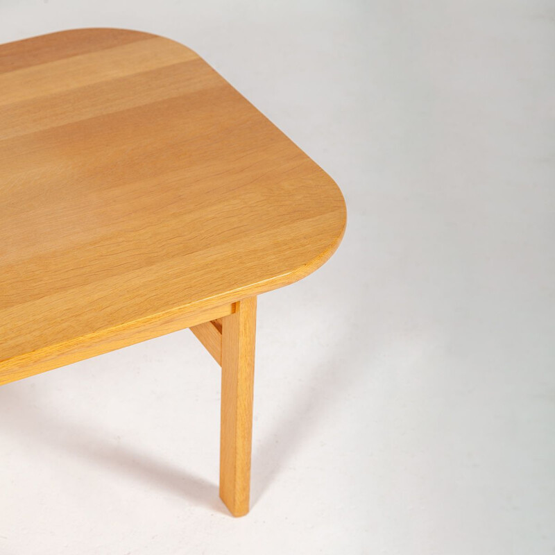 Vintage solid oak coffee table, Denmark 1960