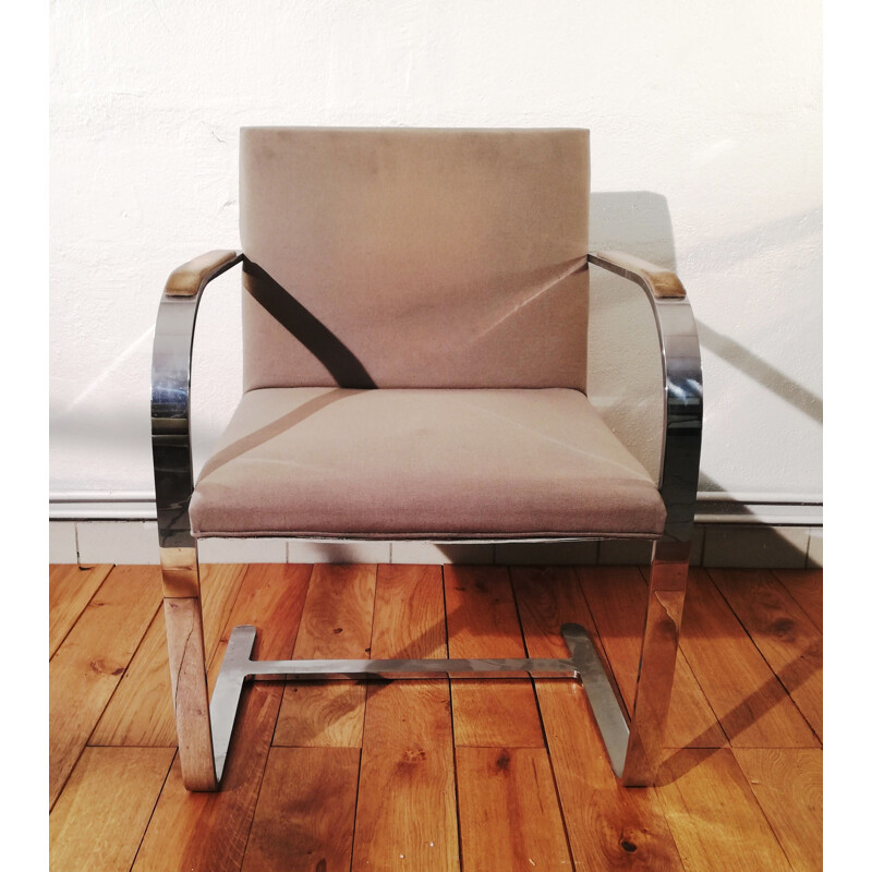 Pair of vintage armchairs by Ludwig Mies Van der Rohe for Knoll