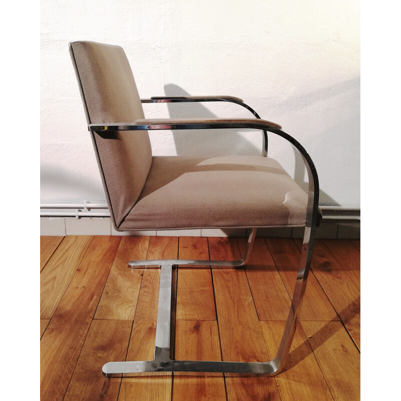 Pair of vintage armchairs by Ludwig Mies Van der Rohe for Knoll