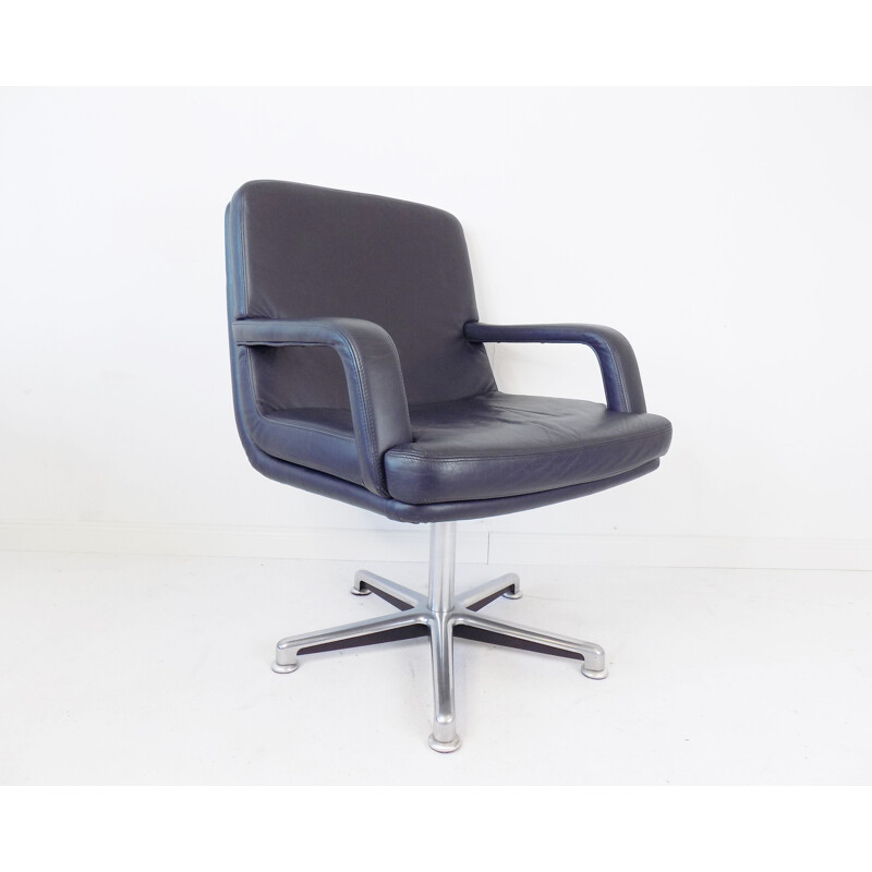 Vintage Don leather office chair by Bernd Münzebrock for W. Knoll