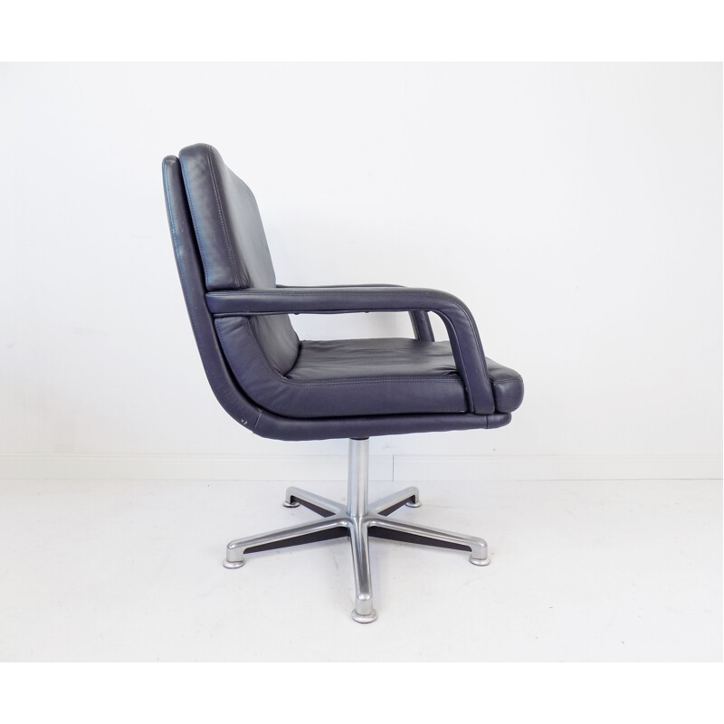 Vintage Don leather office chair by Bernd Münzebrock for W. Knoll