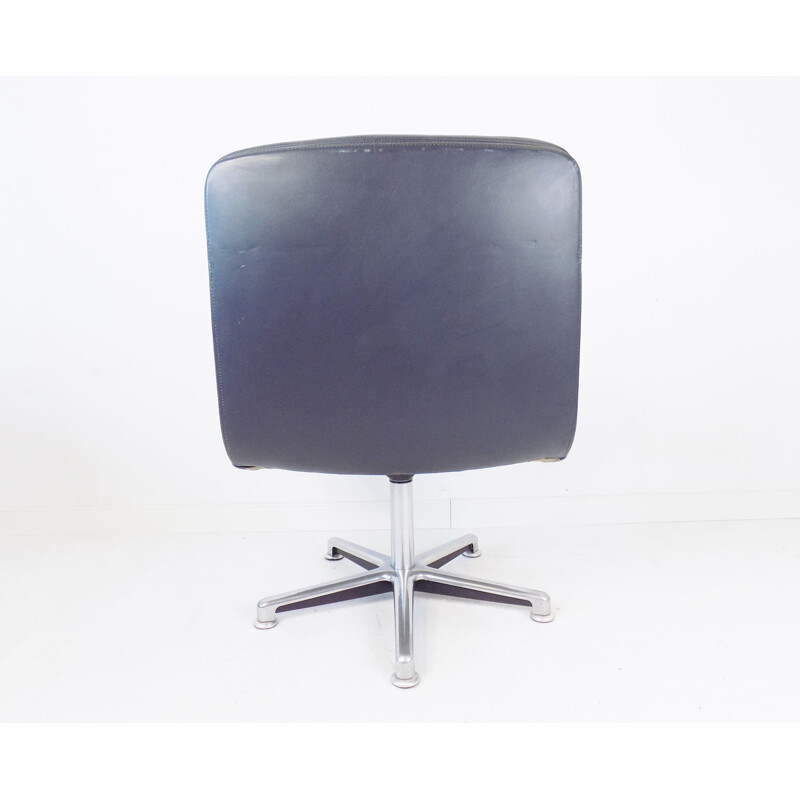 Vintage Don leather office chair by Bernd Münzebrock for W. Knoll