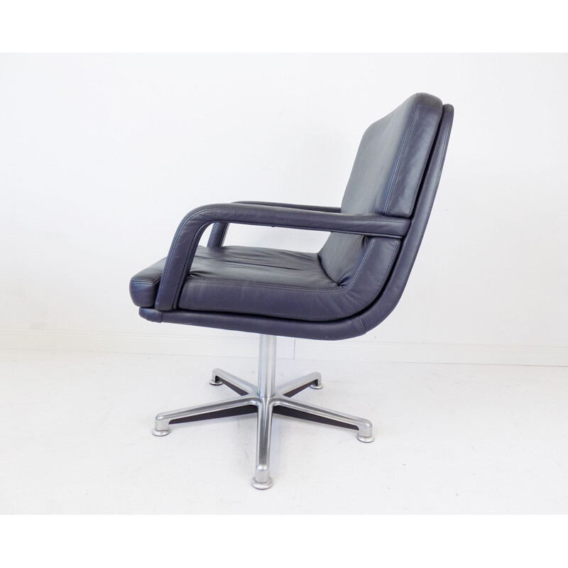 Vintage Don leather office chair by Bernd Münzebrock for W. Knoll