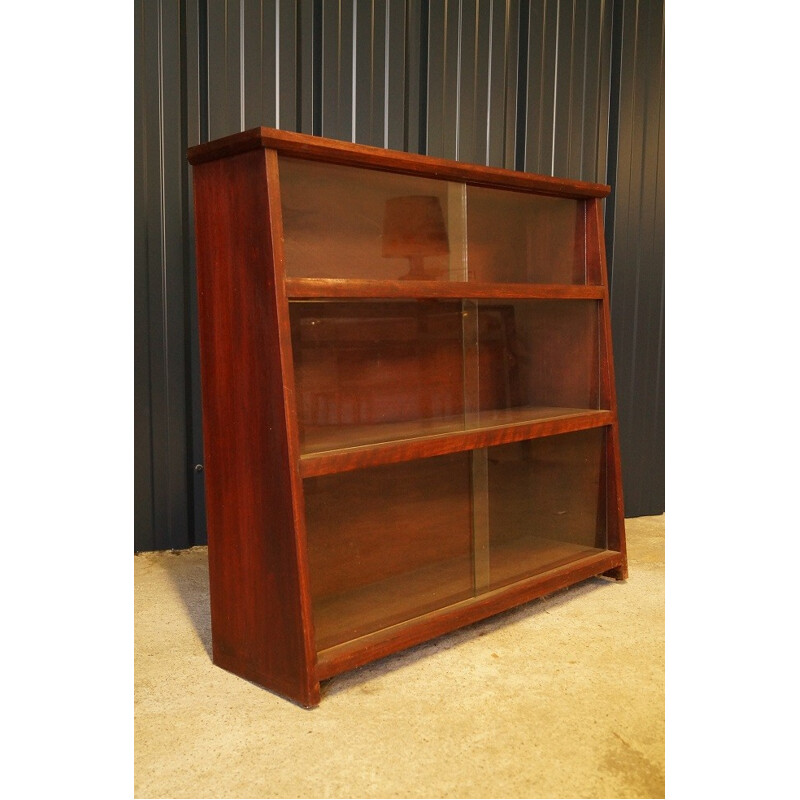 Bookcase in mahogany and glass - 1950s