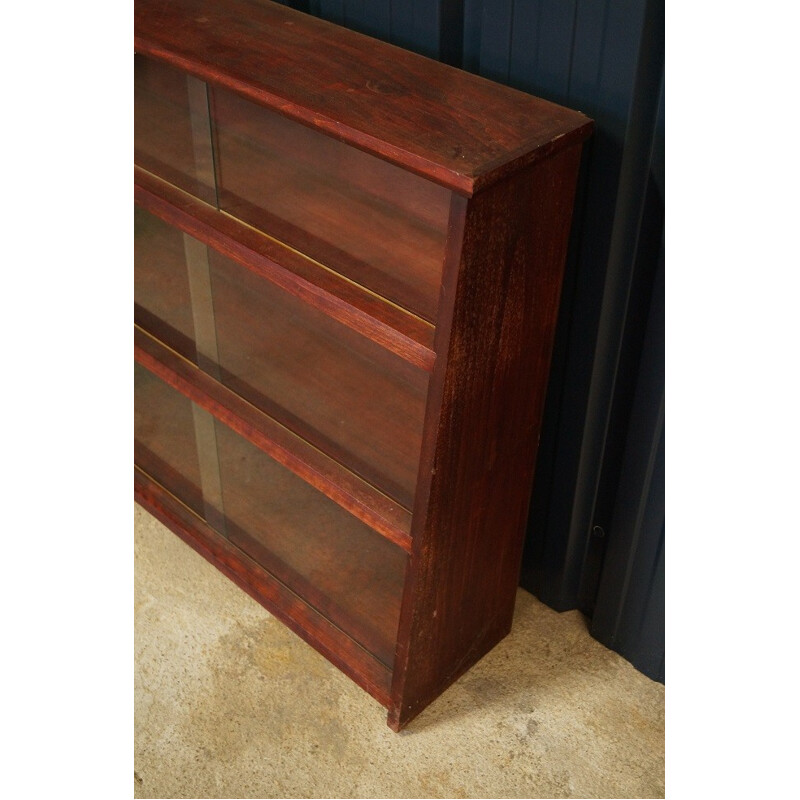 Bookcase in mahogany and glass - 1950s