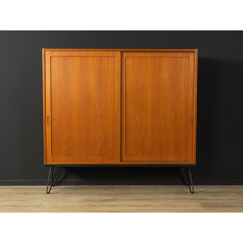 Vintage cabinet with two sliding doors by Poul Hundevad, Denmark 1960s