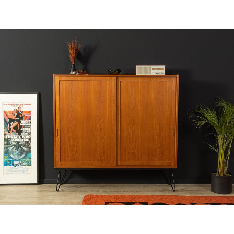 Vintage cabinet with two sliding doors by Poul Hundevad, Denmark 1960s