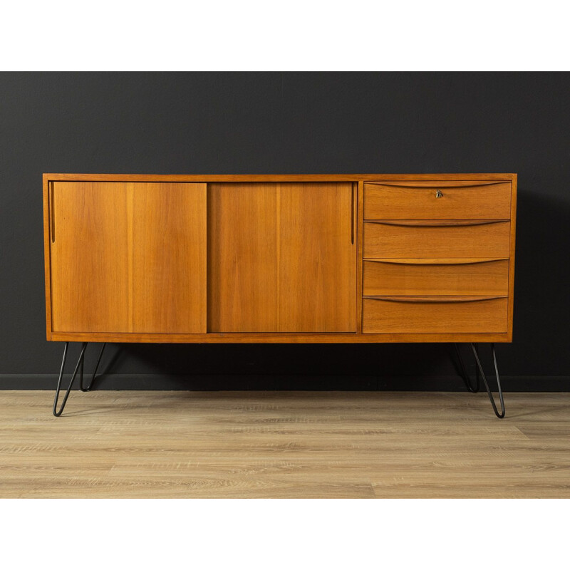Vintage walnut sideboard with two doors, Germany 1950s