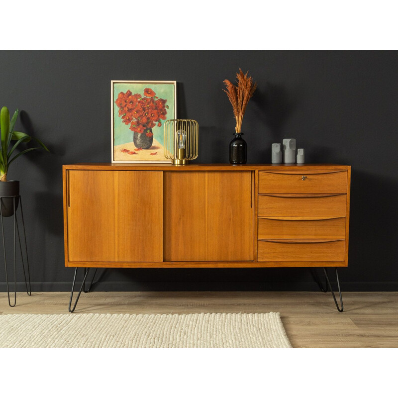 Vintage walnut sideboard with two doors, Germany 1950s