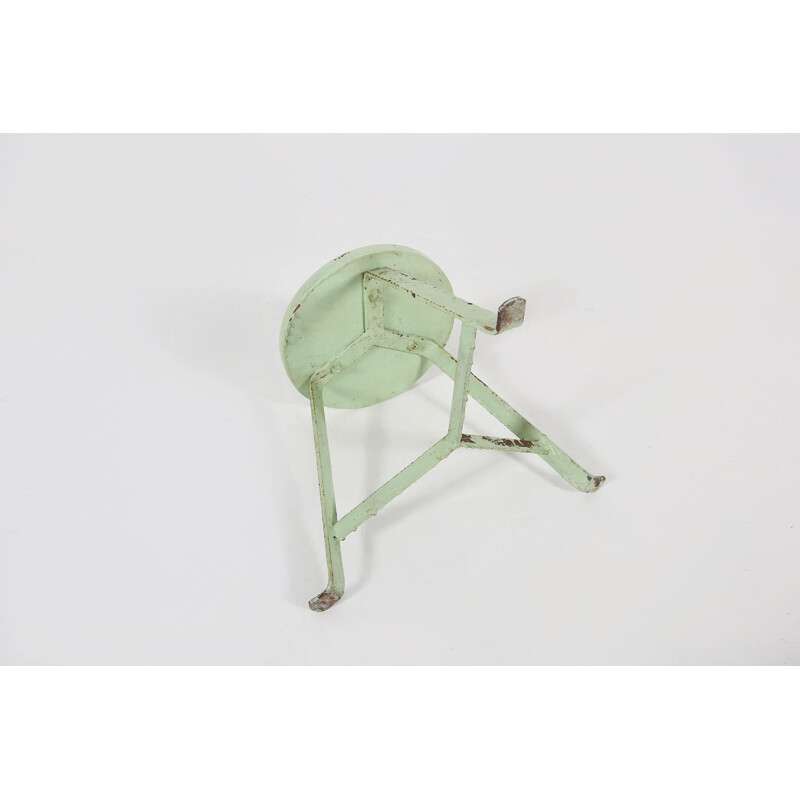 Vintage green stool, 1930