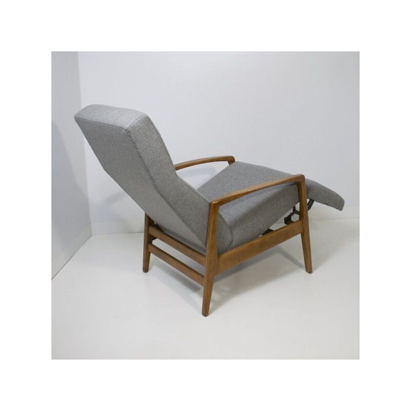 Vintage lounge chair in upholstery, 1950-1960