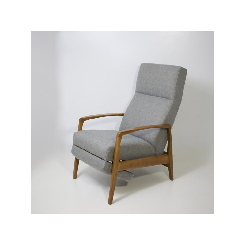 Vintage lounge chair in upholstery, 1950-1960