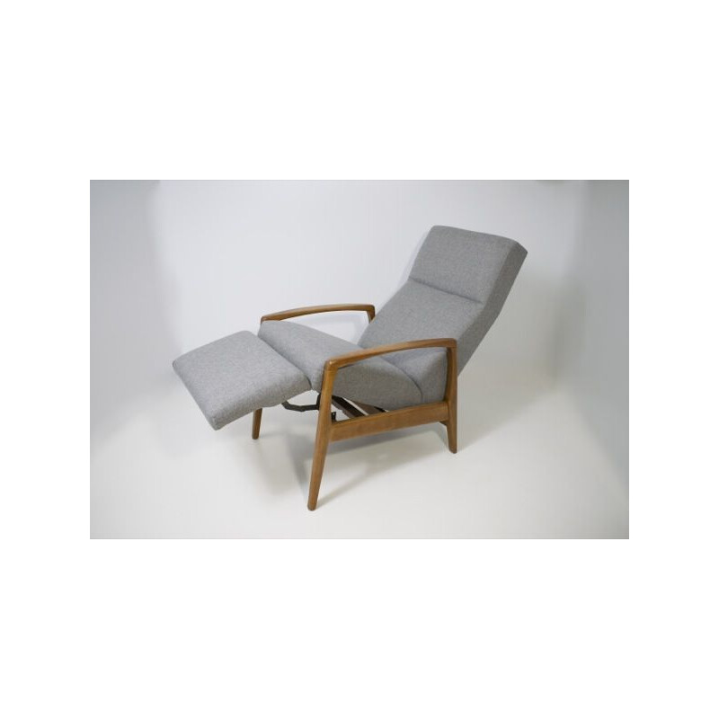 Vintage lounge chair in upholstery, 1950-1960