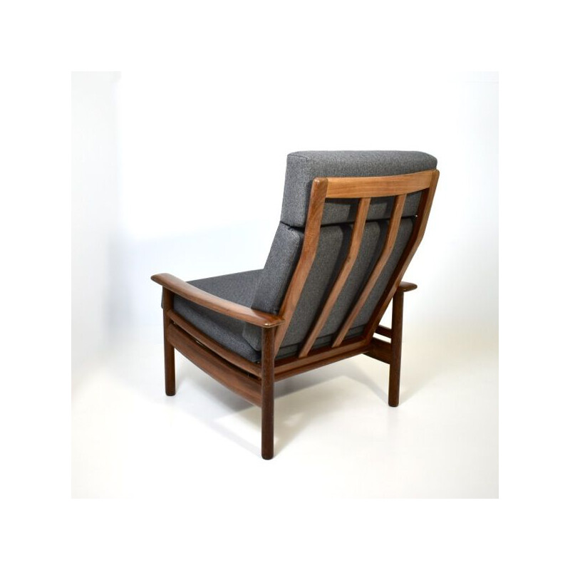 Vintage high back teak armchair, 1960