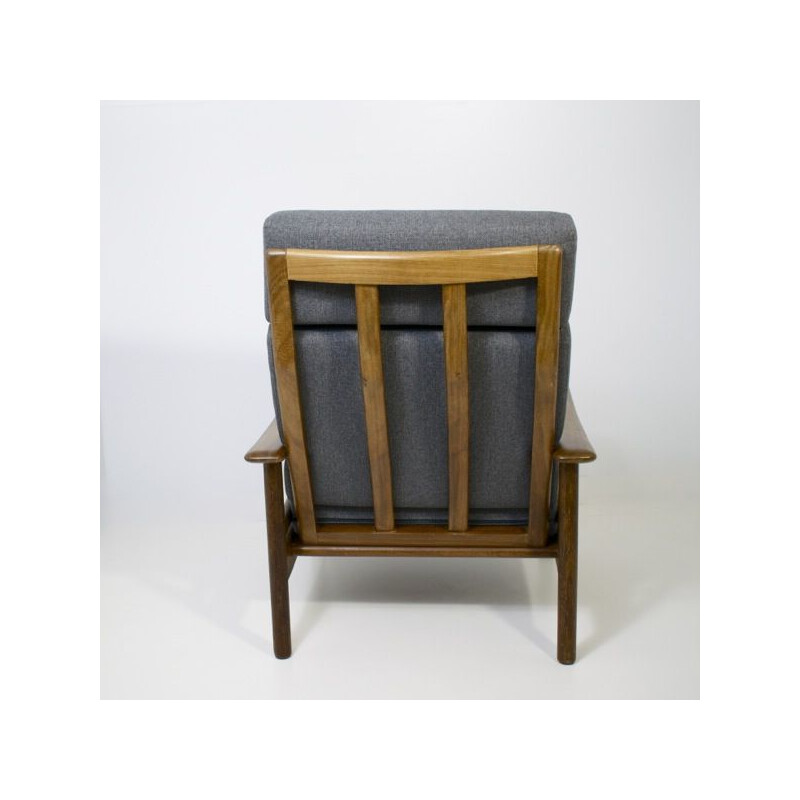 Vintage high back teak armchair, 1960